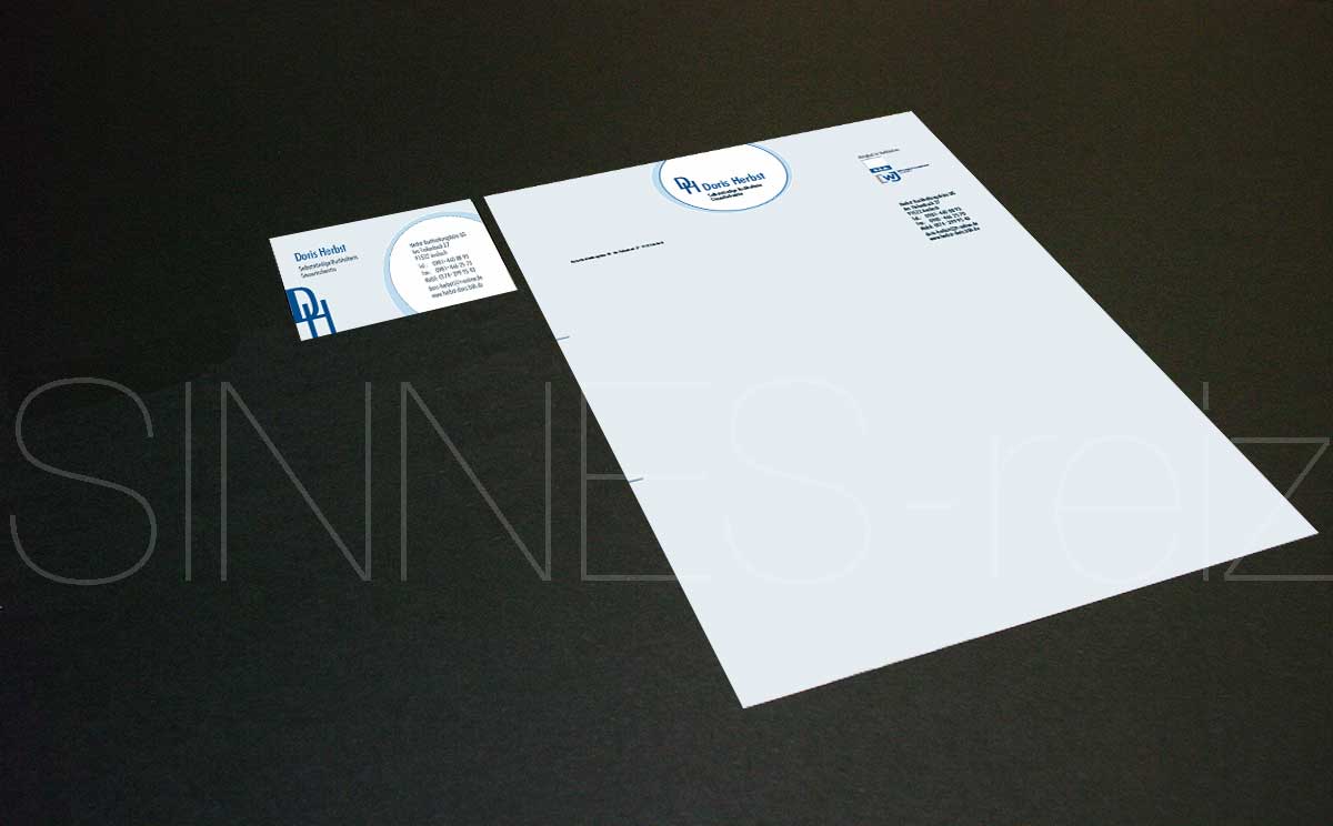 Corporate Design Kunde Herbst Buchhaltung: Visitenkarte und Briefpapier